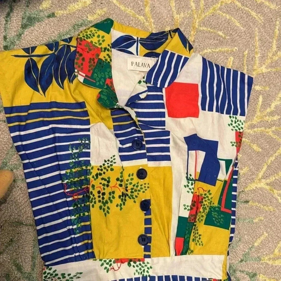 Palva Francesca mid-century modern London linen blend jumpsuit 8UK 6US - Picture 7 of 7